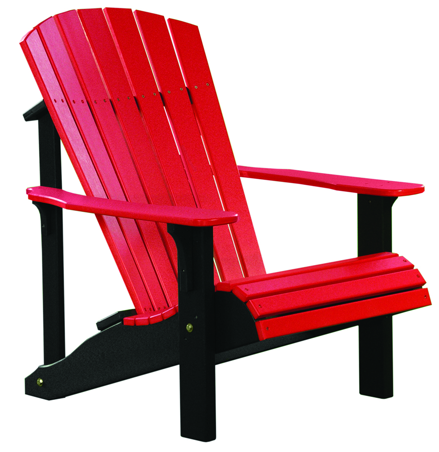 Deluxe Adirondack Chair Red &amp; Black | Tri-State Outdoor Products, LLC